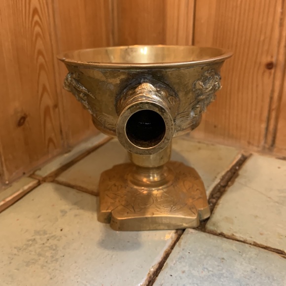 Vintage dragon figural brass miniature coal carrier - Picture 3 of 11